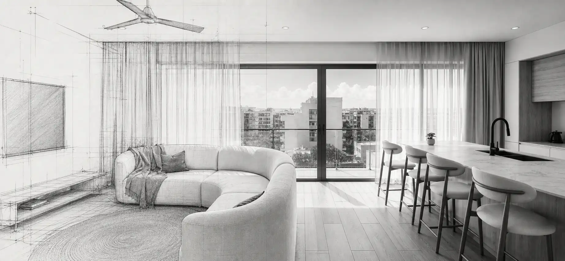 Luna Residences exterior and pool area